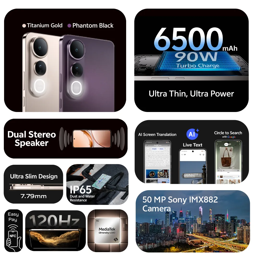 vivo V50 lite 5G Titanium Gold  12+512_2