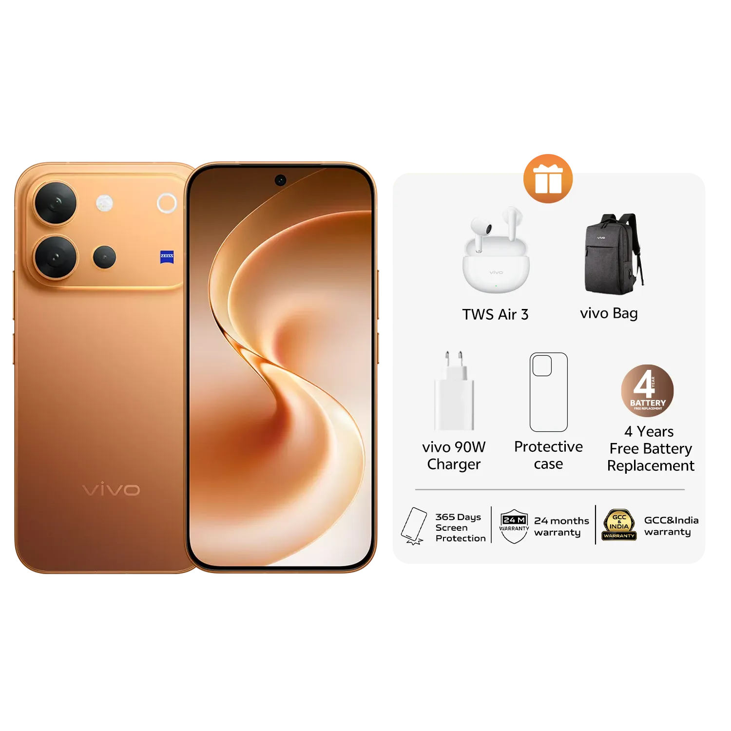 ivo V80 5G gold version with gift box accessories