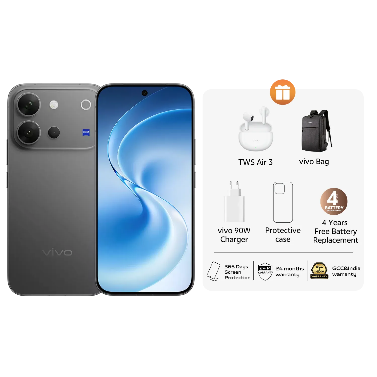 vivo V80 5G black version with gift box accessories